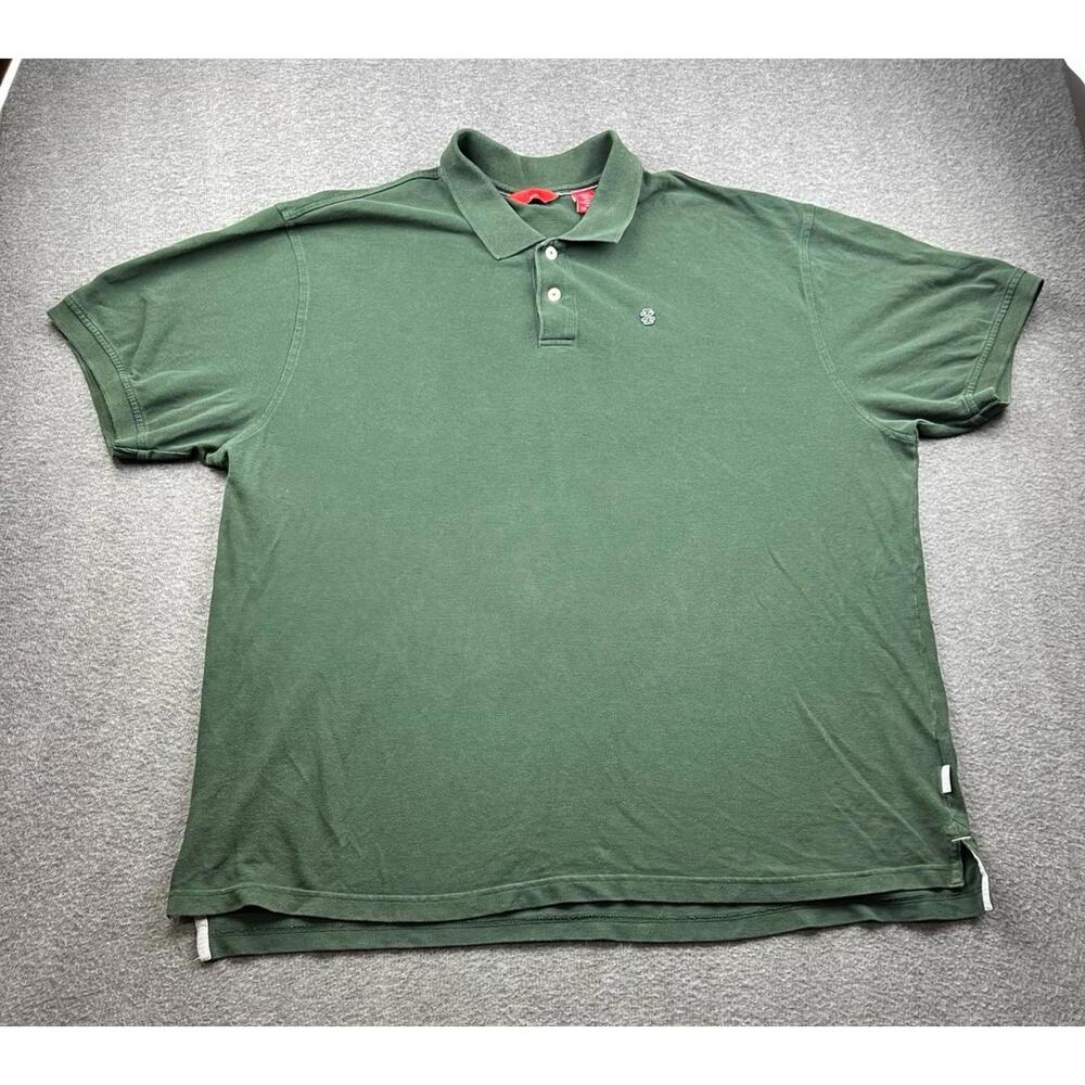 IZOD Mens Big & Tall Polo Shirt Size XXL Dark Green